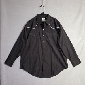 Ely Cattleman Mens L/S Western Snap Shirt With Piping Contrast Size XXL